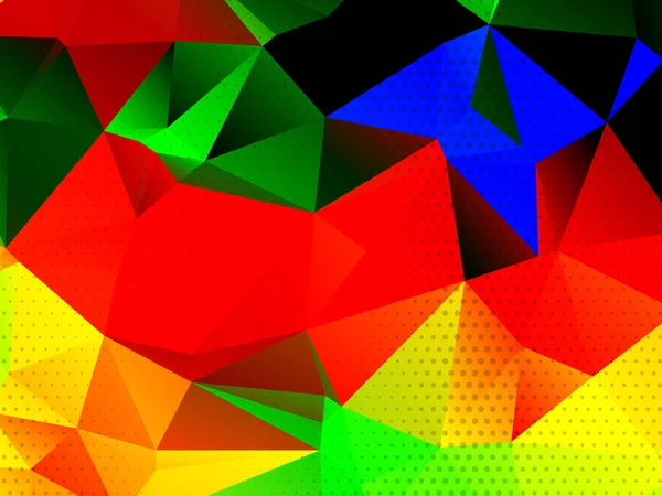 Abstrakte Polygonale Dreiecke Bunten Hintergrund Vektor — Stockvektor