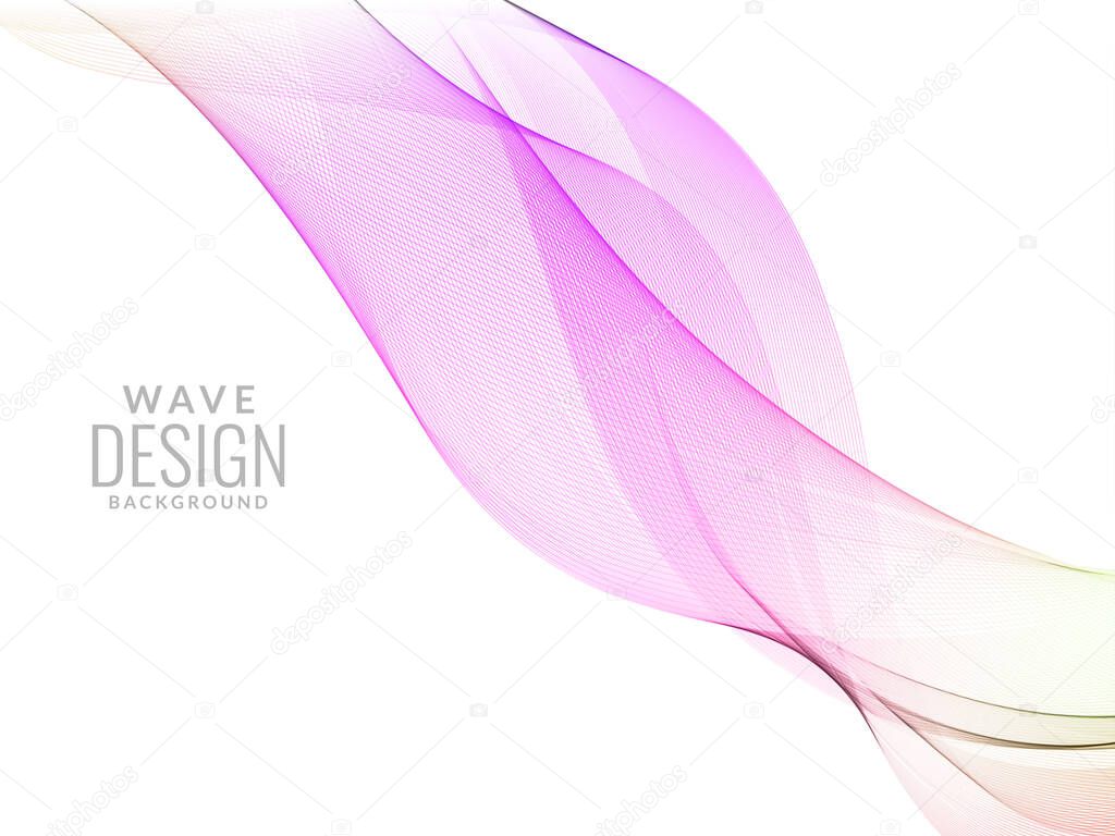 Decorative background with colorful wave design vector