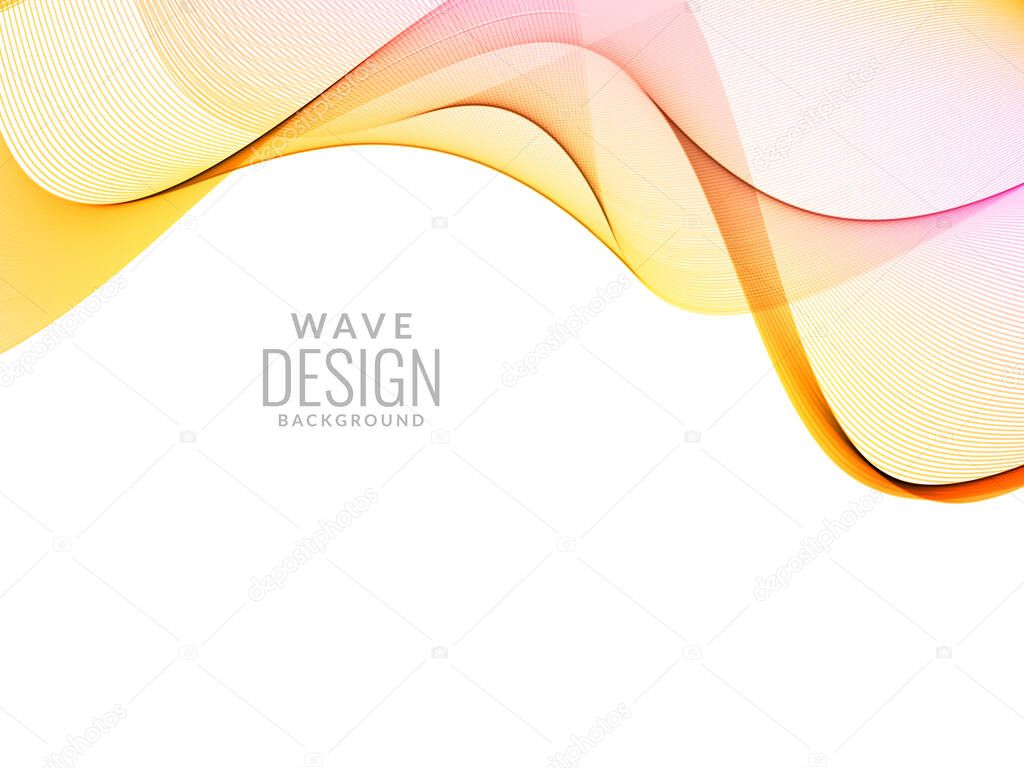 Decorative background with colorful wave design vector