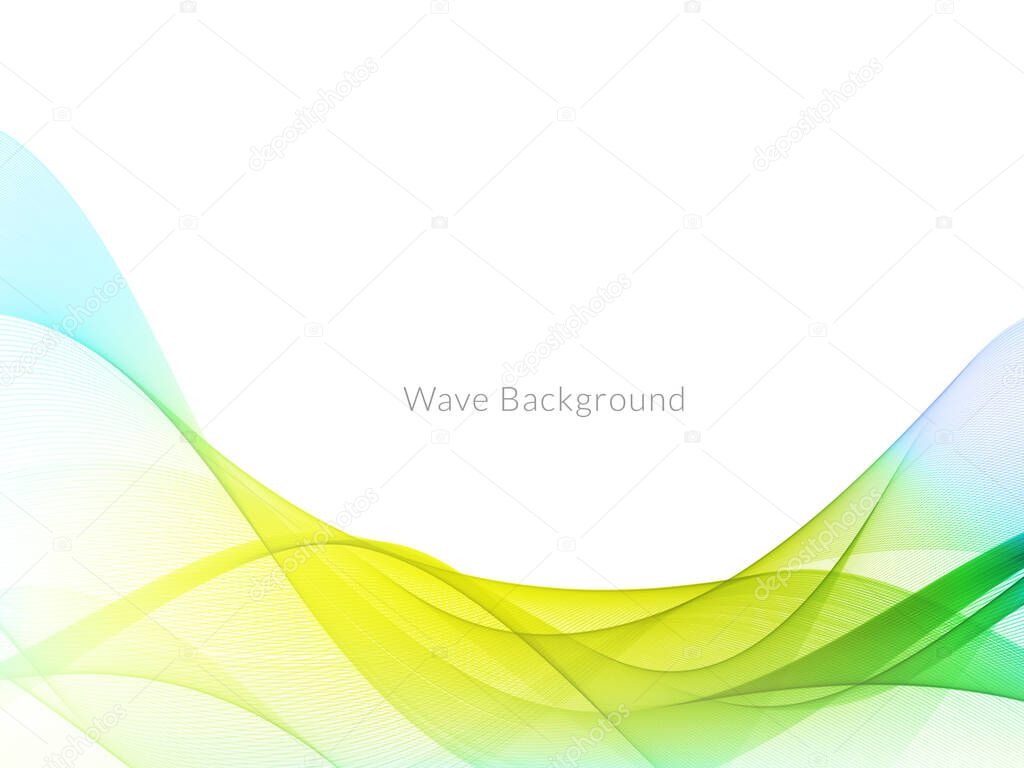 Decorative background with colorful wave design vector