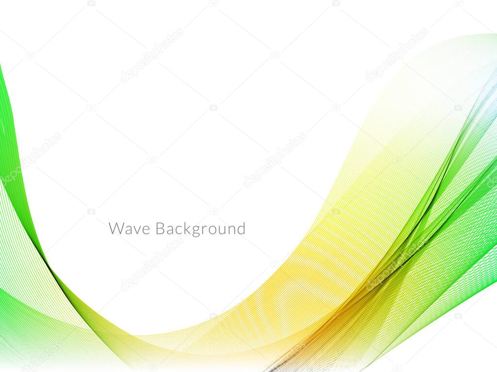 Abstract background with colorful flowing wave design vector