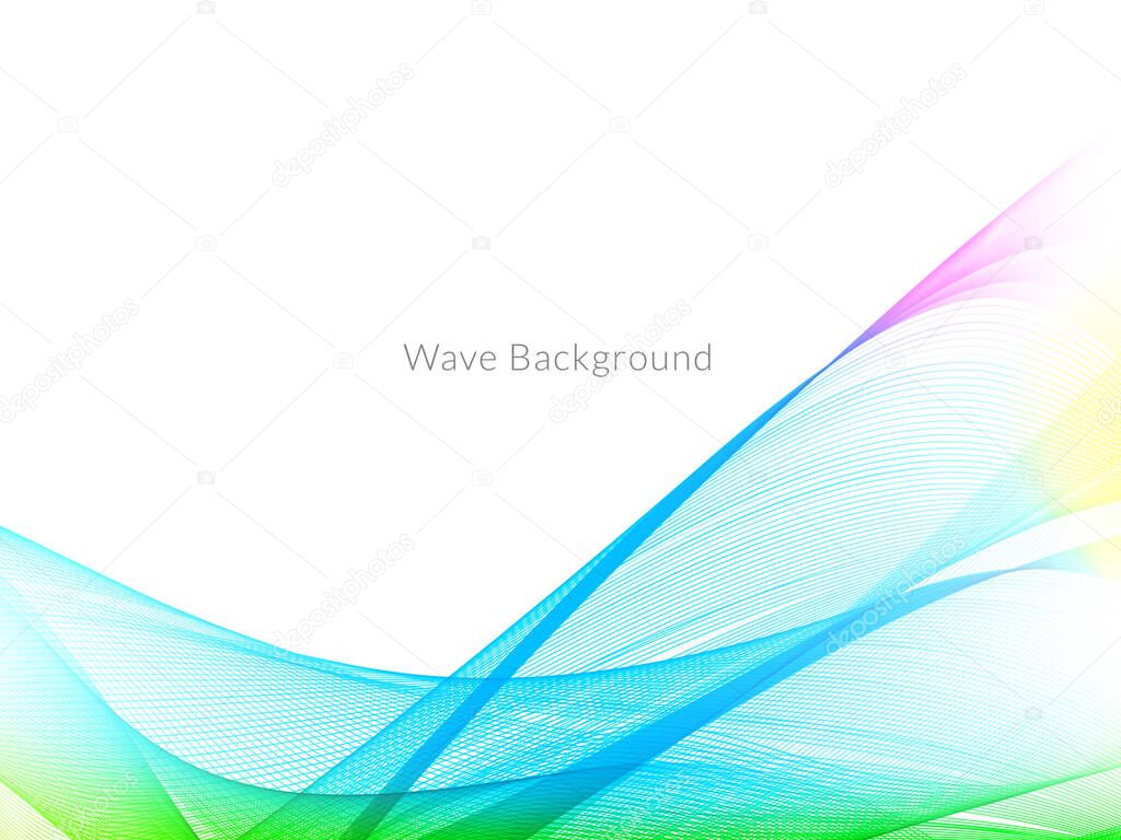 Attractive modern wave concept decorative background vector