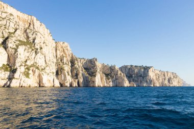 Calanques Fransa azure Sahil güzel doğası. Calanques Marsilya yakınlarında Milli Parkı. Doğa ve açık