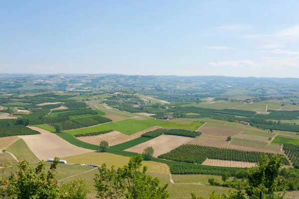 이탈리아 풍경입니다 Langhe 이탈리아 농업에서에서 원입니다 유네스코 사이트 — 스톡 사진