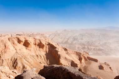 Ay Vadisi manzarası, Şili. Şili panoraması. Valle de la Luna