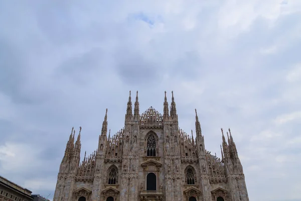 Καθεδρικός Ναός Του Μιλάνου Duomo Milano Θέα Διάσημο Ιταλικό Ορόσημο — Φωτογραφία Αρχείου