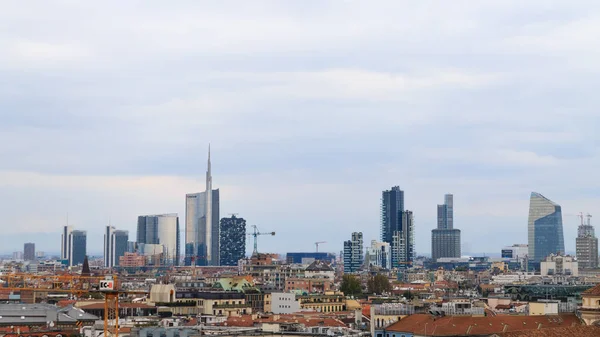 Milano Italia Ottobre 2016 Vista Sul Distretto Finanziario Grattacieli Moderni — Foto Stock