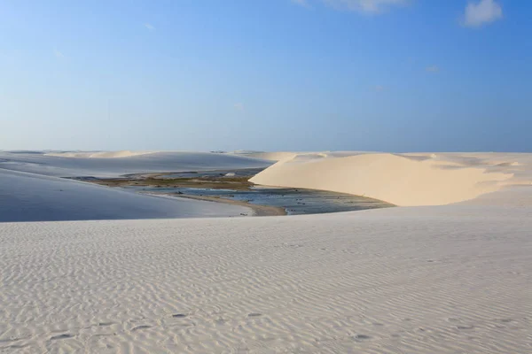 Panorama Des Dunes Sable Blanc Parc National Lencois Maranhenses Brésil — Photo