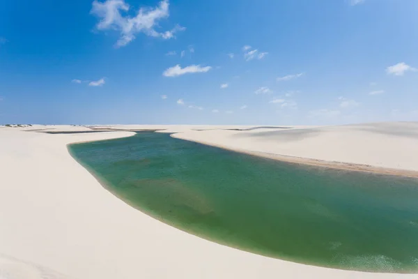 Lencois Maranhenses Ulusal Parkı Brezilya Dan Beyaz Kum Tepeleri Manzarası — Stok fotoğraf