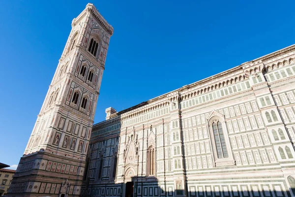 Kathedrale Von Florenz Und Giottos Glockenturm Italienisches Panorama Wahrzeichen Der — Stockfoto