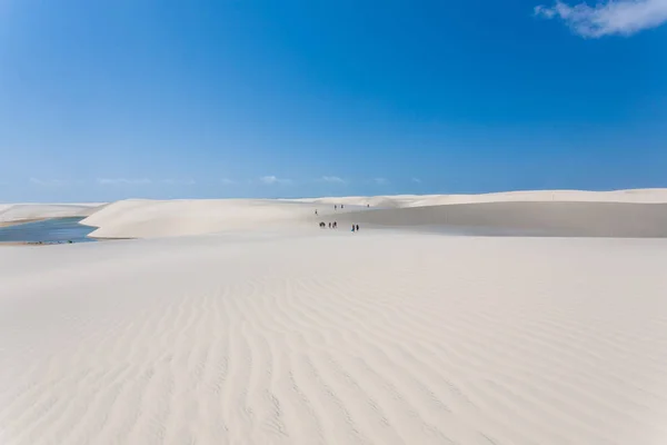 Panorama Des Dunes Sable Blanc Parc National Lencois Maranhenses Brésil — Photo