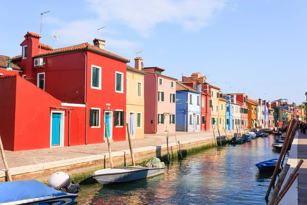 Colored Houses View Burano Island Venice Traditional Italian Landscape — Stock Photo, Image
