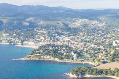 Cape Canaille üst, Fransa Cassis manzara. Güzel Fransız manzara.