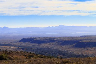 Dağ Zebra Milli Parkı panorama, Güney Afrika. Afrika manzara.