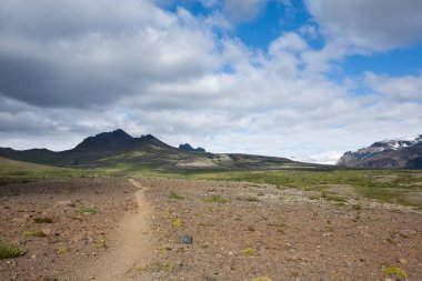 Skaftafell Ulusal Parkı manzarası, İzlanda simgesi. İzlanda Panoraması