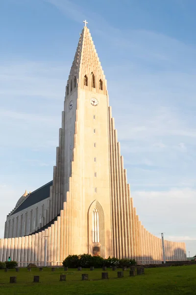 Hallgrimskirkja Εκκλησία Εξωτερική Άποψη Reykjavik Ορόσημο Καθεδρικός Ναός Reykjavik Θέα — Φωτογραφία Αρχείου