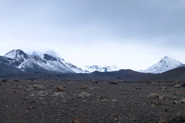 荒凉的景观 冰岛的 Askja 火山口地区 冰岛中部高地 — 图库照片