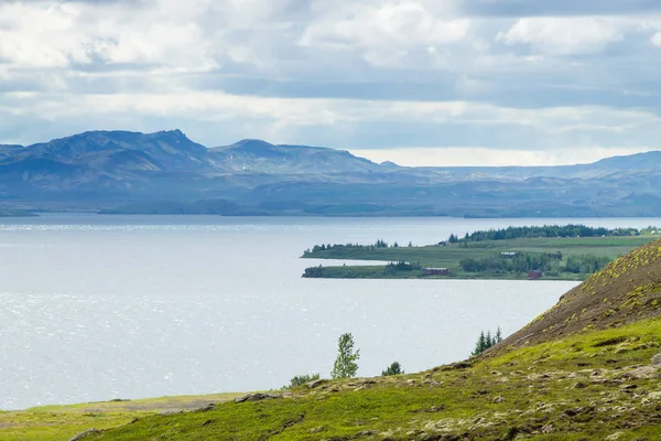 Leirvogsvatn Jezero Cestě Reykjavík Pingvellir Islandská Krajina — Stock fotografie