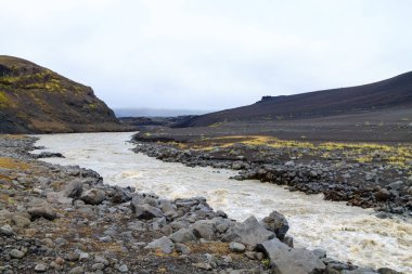 Manzara, Askja caldera alan, İzlanda ıssız. İzlanda'nın Central highlands