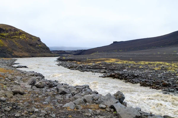Пустынный Пейзаж Аскья Кальдера Исландия Центральное Нагорье Исландии — стоковое фото