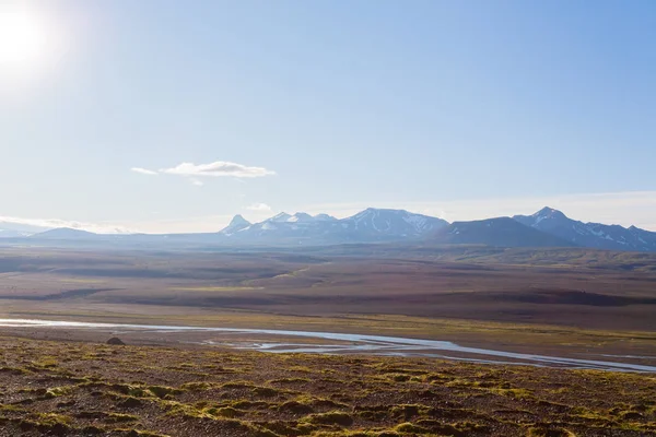 Panorama Från Hvitarvatn Området Island Landsbygdens Landskap Isländska Landskapet — Stockfoto