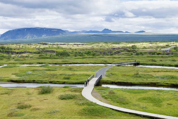 Thingvellir Platsen Island Känd Isländsk Milstolpe Island Gyllene Cirkel — Stockfoto