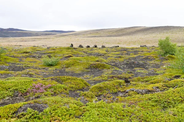 Islandia Paisaje Cerca Del Volcán Hverfell Hverfjall Hito Islandia — Foto de Stock