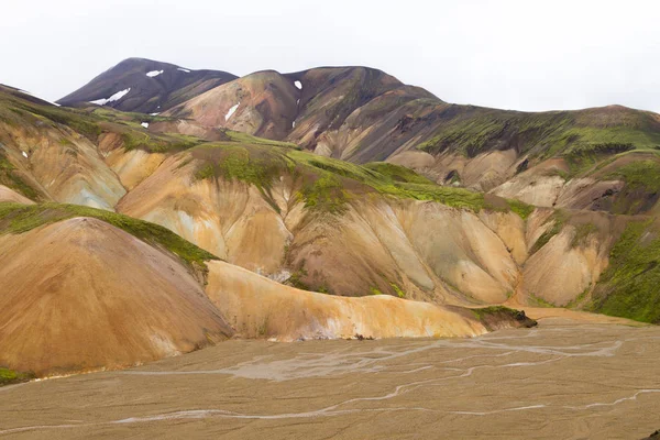 Paisaje Del Área Landmannalaugar Reserva Natural Fjallabak Islandia Montañas Colores — Foto de Stock