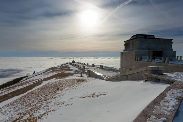 Monte Grappa Erste Weltkrieg Denkmal Winter Ansicht Italien Wahrzeichen Italiens — Stockfoto