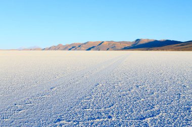 Salar de Uyuni, Bolivya. Dünyadaki en büyük tuz düzlüğü. Bolivya manzarası