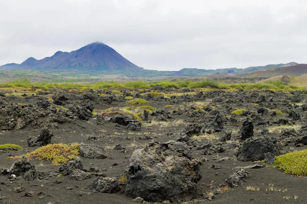 Islandská Krajina Poblíž Sopky Hverfell Hverfjall Island — Stock fotografie