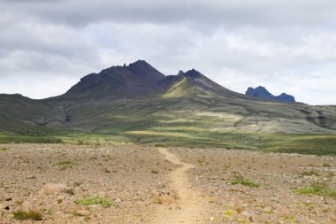 Skaftafell Ulusal Parkı manzarası, İzlanda simgesi. İzlanda Panoraması