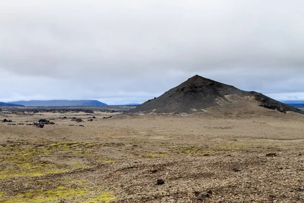 荒凉的景观 冰岛的 Askja 火山口地区 冰岛中部高地 — 图库照片