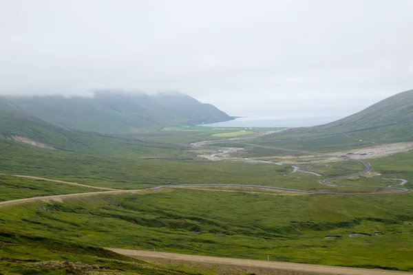 Die Ländliche Landschaft Von Mjoifjordur Osten Islands Isländische Sicht — Stockfoto