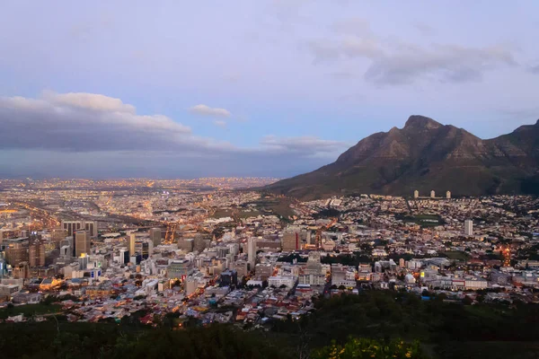 Vue Aérienne Cap Depuis Signal Hill Afrique Sud Ville Moderne — Photo