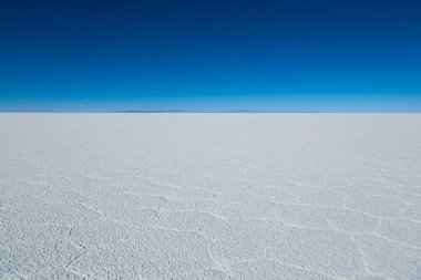 Salar de Uyuni, Bolivya. Dünyadaki en büyük tuz düzlüğü. Bolivya manzarası