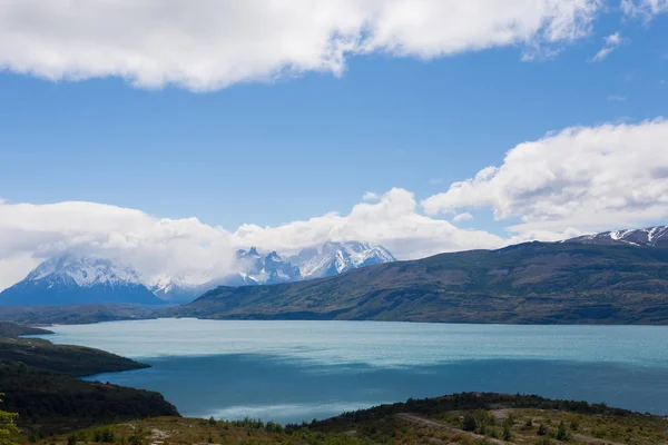 Krajina Národního Parku Torres Del Paine Chile Jezero Pehoe Chilské — Stock fotografie