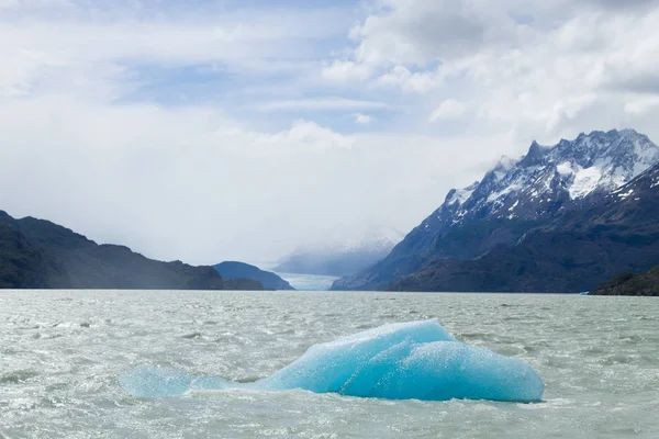 Vista Para Lago Grey Parque Nacional Torres Del Paine Chile — Fotografia de Stock