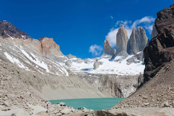 Výhled Vrcholy Torres Del Paine Chile Chilské Patagonie Krajina Základní — Stock fotografie