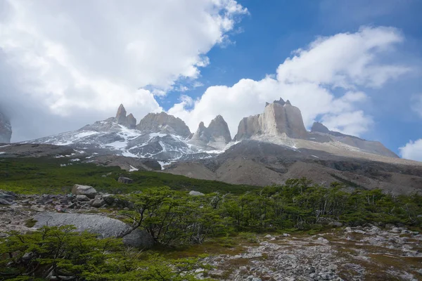 Paesaggio Della Valle Francese Parco Nazionale Torres Del Paine Cile Foto Stock