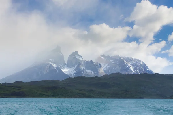 Vista Cuernos Del Paine Parque Nacional Torres Del Paine Chile — Foto de Stock