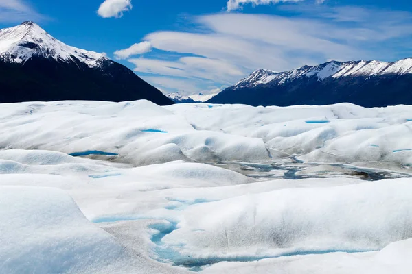 Caminando Por Glaciar Perito Moreno Patagonia Argentina Paisaje Patagónico — Foto de Stock