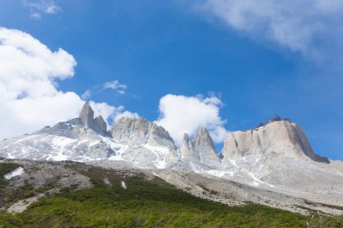 Valley manzara, Torres del Paine, Şili Fransız