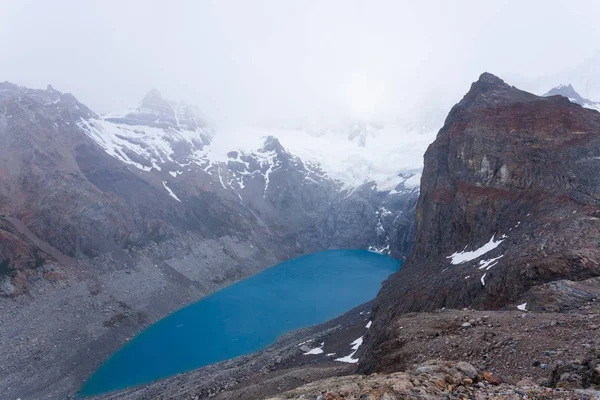 Laguna Sucia vista, Montaña Fitz Roy, Patagonia — Foto de Stock