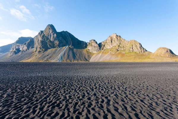 Hvalnes lawy plaży krajobraz, east Iceland landmark — Zdjęcie stockowe