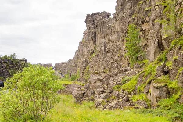 싱벨리르(Thingvellir) 유적지, 아이슬란드의 랜드마크로 유명합니다. 골든 서클 — 스톡 사진