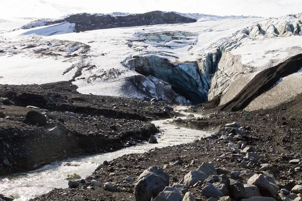 Ледник Vatnajokull рядом с районом Кверфьоль, Исландия — стоковое фото