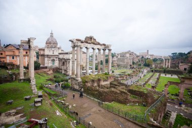 İmparatorluk forumları görünümü, Roma, İtalya. Roman manzara