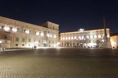 Quirinal Palace gece manzarası, Roma, İtalya
