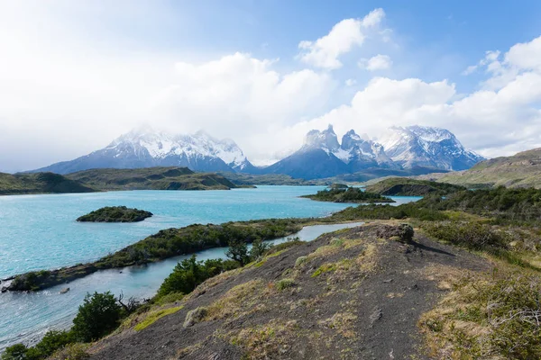 Chilské Patagonie krajina, Torres del Paine National Park — Stock fotografie